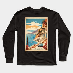Argos Greece Vintage Tourism Travel Long Sleeve T-Shirt